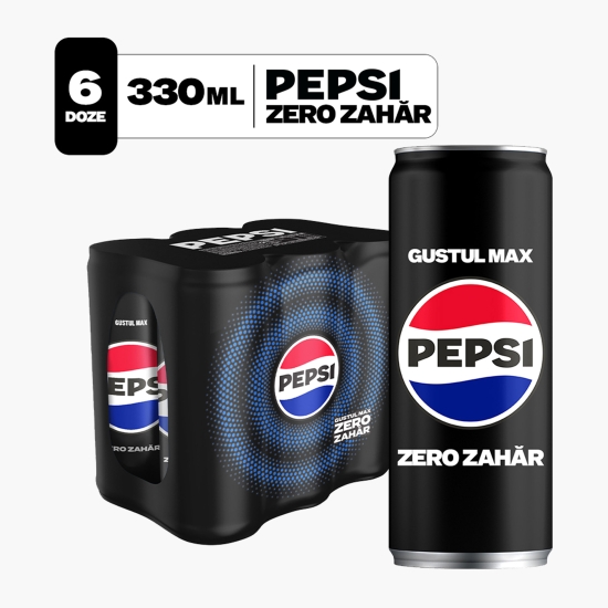 Băutură carbogazoasă Max zero zahăr, doză 6x330ml