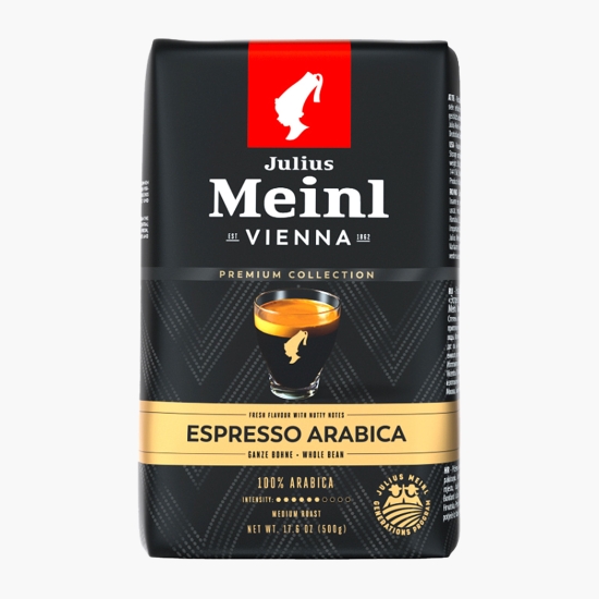 Julius Meinl Premium Espresso Arabica 500g, cafea boabe (cu Genius)