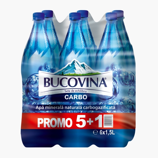Romania product data sample: Apă minerală carbogazoasă 6 x 1.5l (5+1)