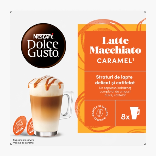 Nescafé Dolce Gusto Latte Macchiato Caramel 8 băuturi 145.6g, capsule cafea
