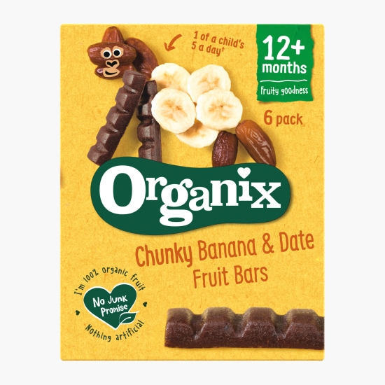 Organix Batoane BIO din curmale și banane, 12+ luni, 102g (cu Genius)
