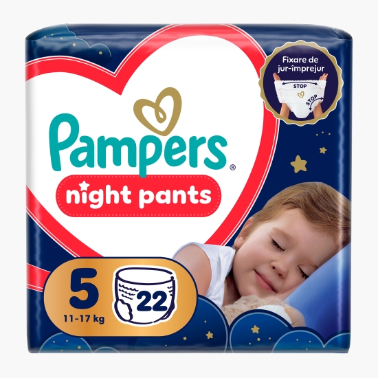Pampers Scutece chiloțel Night Pants mărimea 5, 11-17kg, 22 buc
