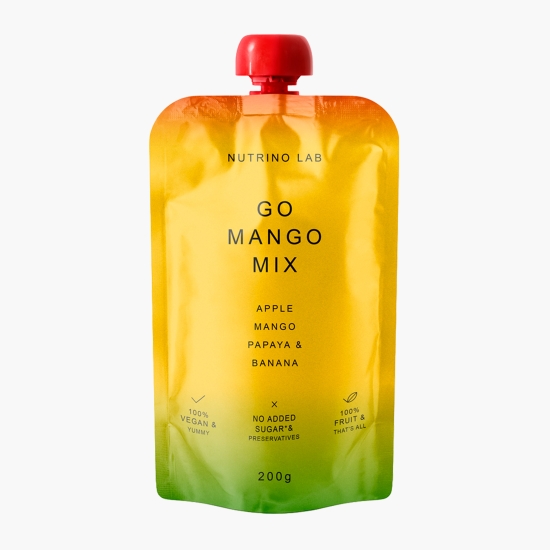 Nutrino Lab Go Mango Mix, piure de măr, mango, papaya și banană 200g