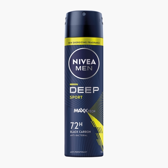 Nivea Deodorant antiperspirant spray Men Deep Sport Maxxtech 72h, 150ml
