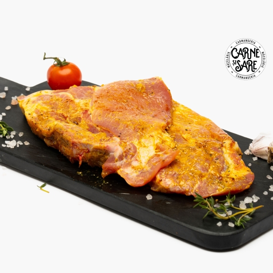 Carne şi Sare Ceafă de porc cu os în sos de bere 500g