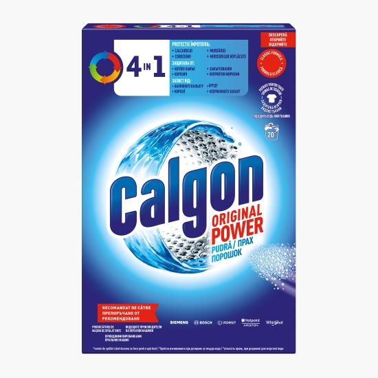 Calgon Pudră anticalcar pentru mașina de spălat 4în1, 20 spălări, 1kg