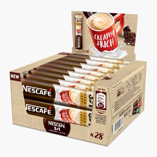 Creamy Latte 3în1 plicuri 28x15g, cafea instant - Prospețime și Creamy Latte 3în1 plicuri 28x15g, cafea instant - Prospețime și