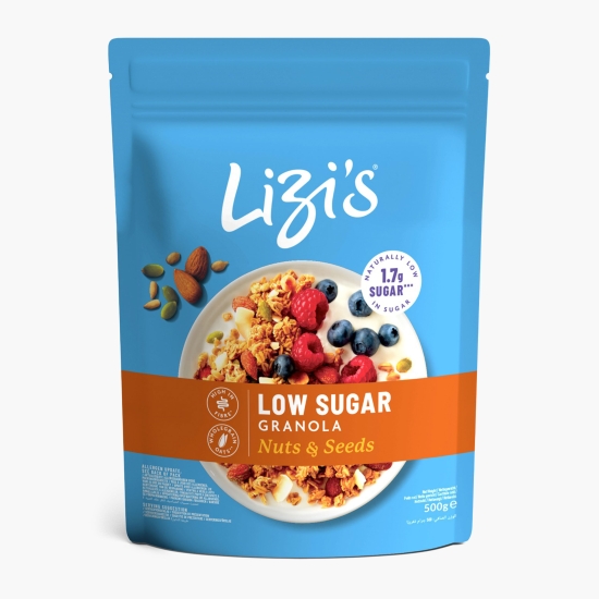 Lizi's Granola Low Sugar nuci și semințe 500g