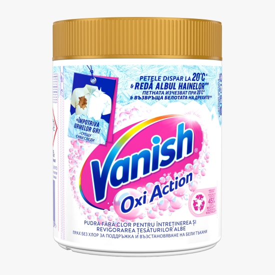 Vanish Pudră pentru îndepărtarea petelor pentru haine albe Oxi Action, 470g