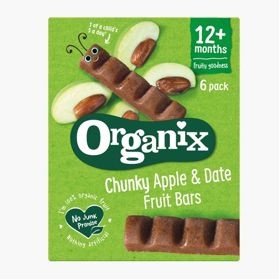 Organix Batoane BIO din curmale și mere, 12+ luni, 102g (6x17g) (cu Genius)