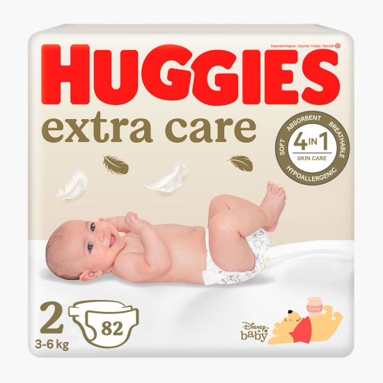 Huggies Scutece Extra Care mega mărimea 2, 3-6kg, 82 buc