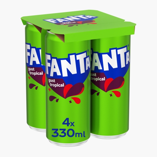 Băutură carbogazoasă Tropical, doză 4x330ml