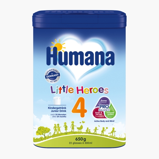 Humana Lapte praf pentru copii de vârstă mică 4 Junior Probalance, 24+ luni, 650g (cu Genius)