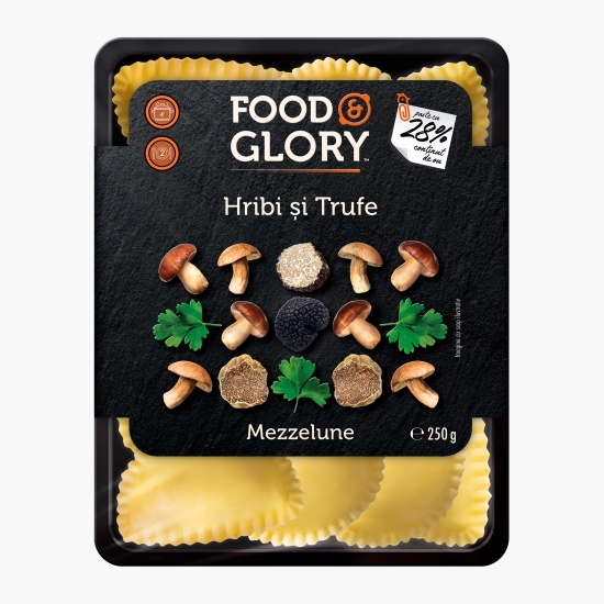 Food & Glory Paste proaspete cu ou, umplute cu ciuperci porcini (hribi) și trufe 250g