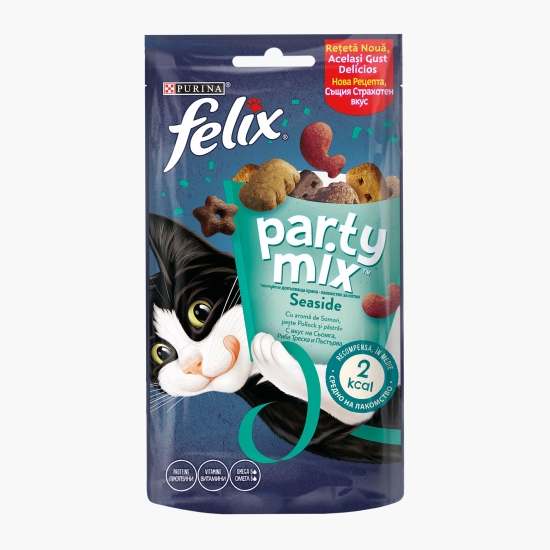 Felix Recompense pentru pisici, 60g, Seaside Mix cu pește pollock, păstrăv și somon