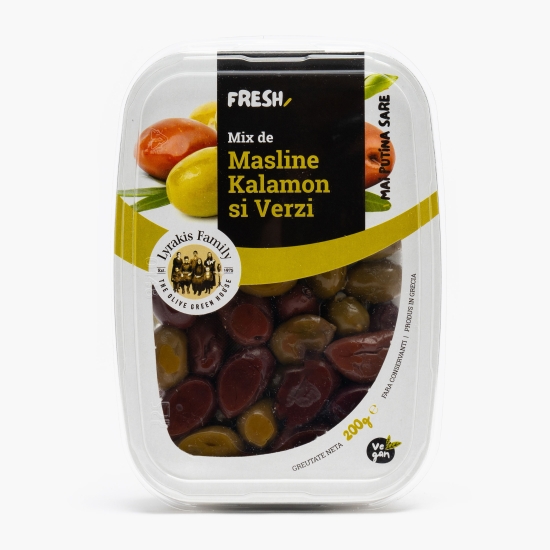 Lyrakis Family Măsline mixte (Kalamon & Verzi) 200g