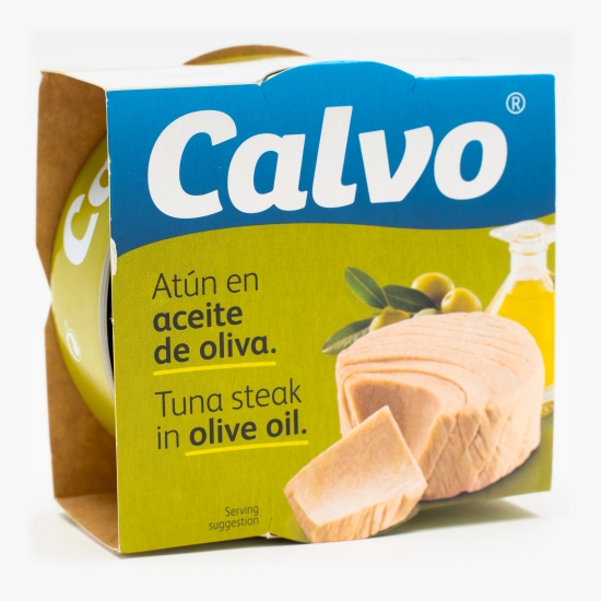 Calvo Ton în ulei de măsline bucăți 160g
