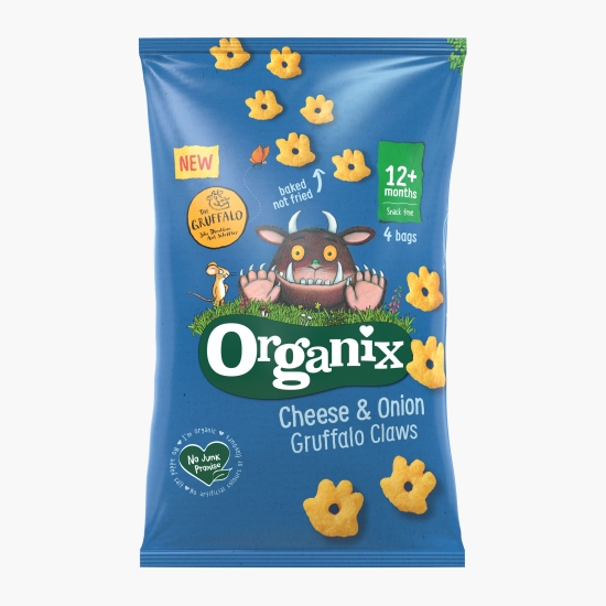 Organix Figurine BIO din porumb cu brânză și ceapă 12+ luni 60g (4x15g) (cu Genius)