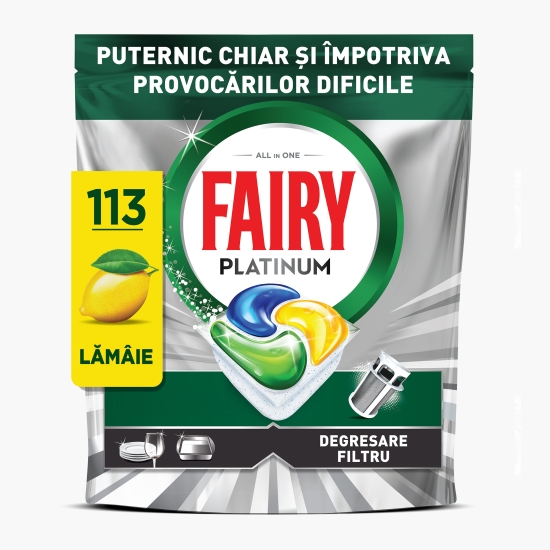 Fairy Detergent pentru mașina de spălat vase Platinum, Lămâie, 113 spălări