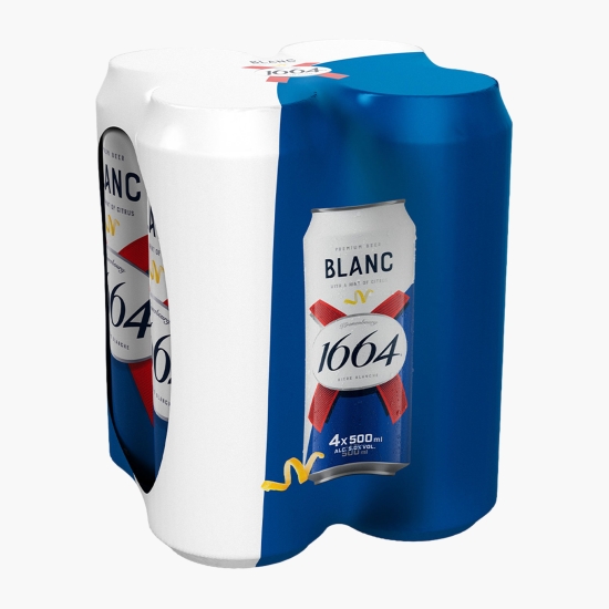 Blanc 1664 Bere albă nefiltrată 1664 Blanc doză 4x500ml