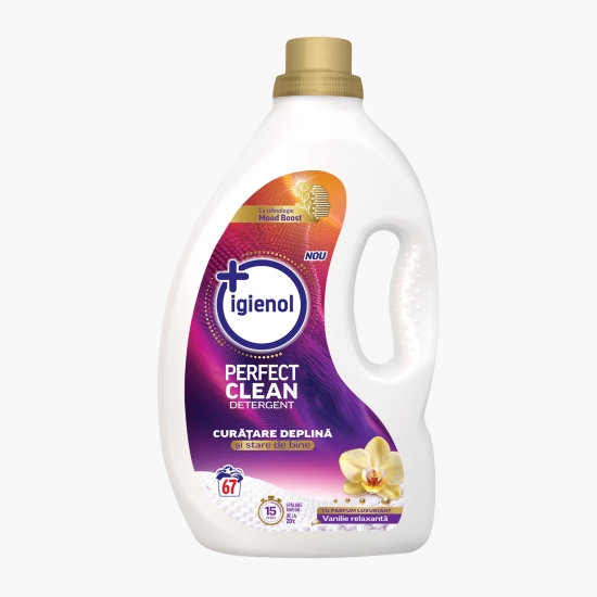 Igienol Detergent de rufe lichid Perfect Clean Vanilla, 67 spălări, 2.7l