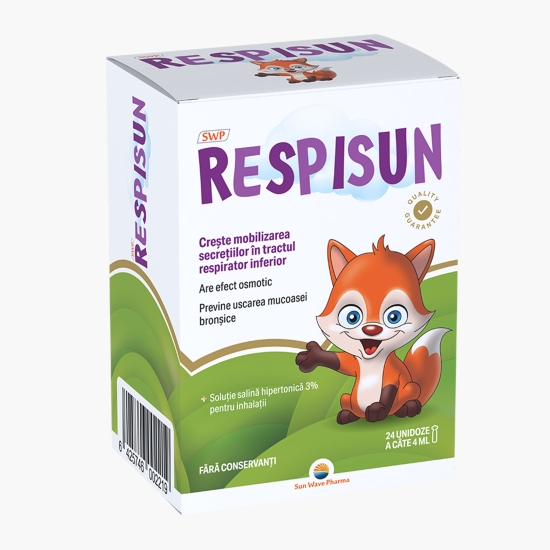 Sun Wave Pharma Respisun, soluție salină hipertonică pentru inhalații, 24x4ml