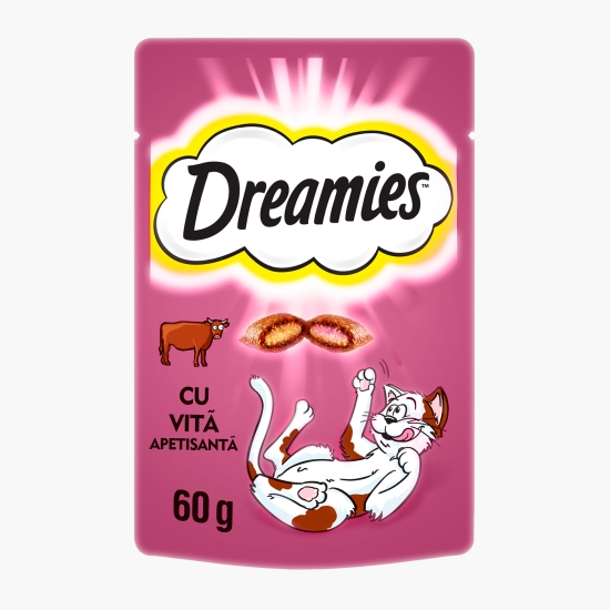 Dreamies Recompense pentru pisici, cu vită, 60g