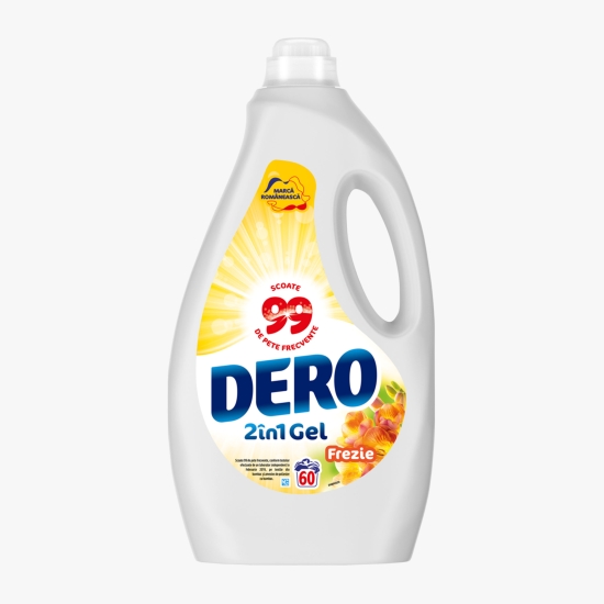 Dero Detergent de rufe lichid 2în1 Gel Frezie, 60 spălări, 3l