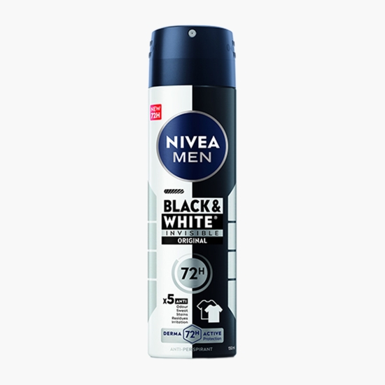 Nivea Deodorant antiperspirant spray Men Black&White Invisible Original 150ml