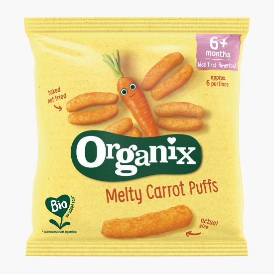 Organix Snack BIO din porumb cu morcovi, 6+ luni, 20g (cu Genius)