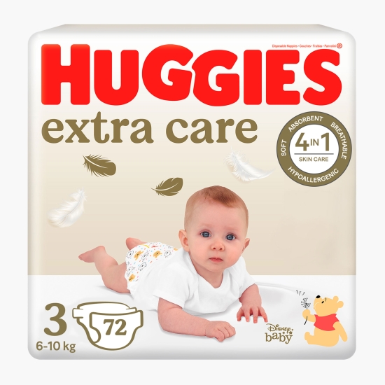 Huggies Scutece Extra Care mega mărimea 3, 6-10kg, 72 buc