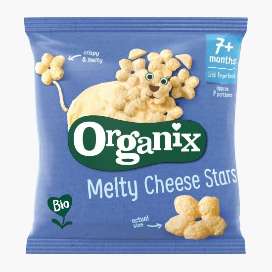 Organix Snack BIO din porumb cu brânză 20g, 7+ luni (cu Genius)