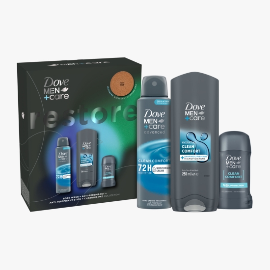 Set cadou Men+Care: deodorant spray Clean Comfort 150ml & gel de
