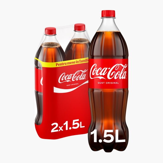 Coca-Cola Băutură carbogazoasă cola 2x1.5l (cu Genius)