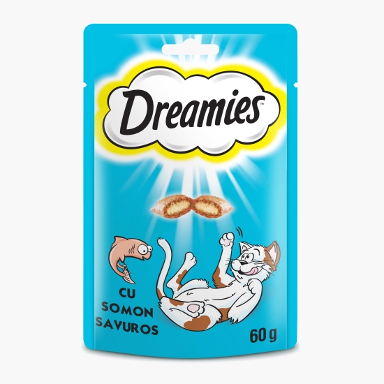 Dreamies Recompense pentru pisici, 60g, cu somon savuros