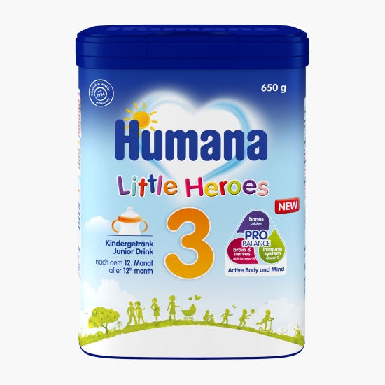 Humana Lapte praf pentru copii de vârstă mică 3 Junior Probalance, 12+ luni, 650g (cu Genius)