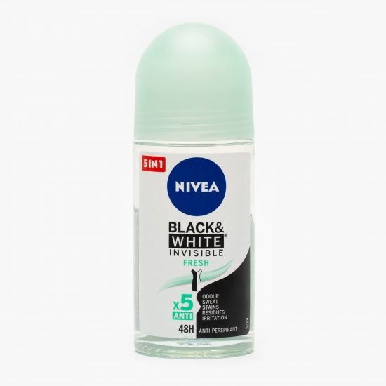 Nivea Deodorant antiperspirant roll-on Black&White Invisible Fresh 50ml