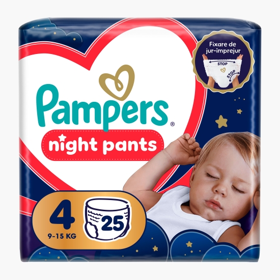 Pampers Scutece chiloțel Night Pants, mărimea 4, 9-15kg, 25 buc