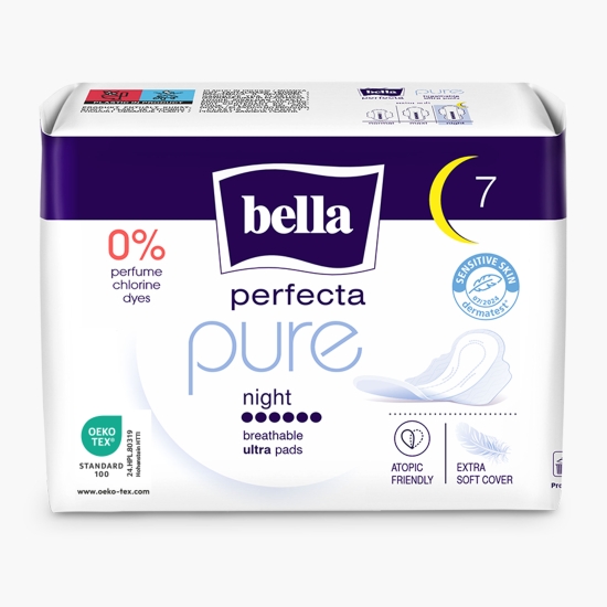 Bella Absorbante Pure Night igienice, 7 buc