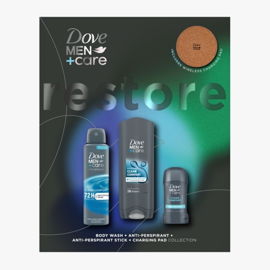 Set cadou Men+Care: deodorant spray Clean Comfort 150ml & gel de
