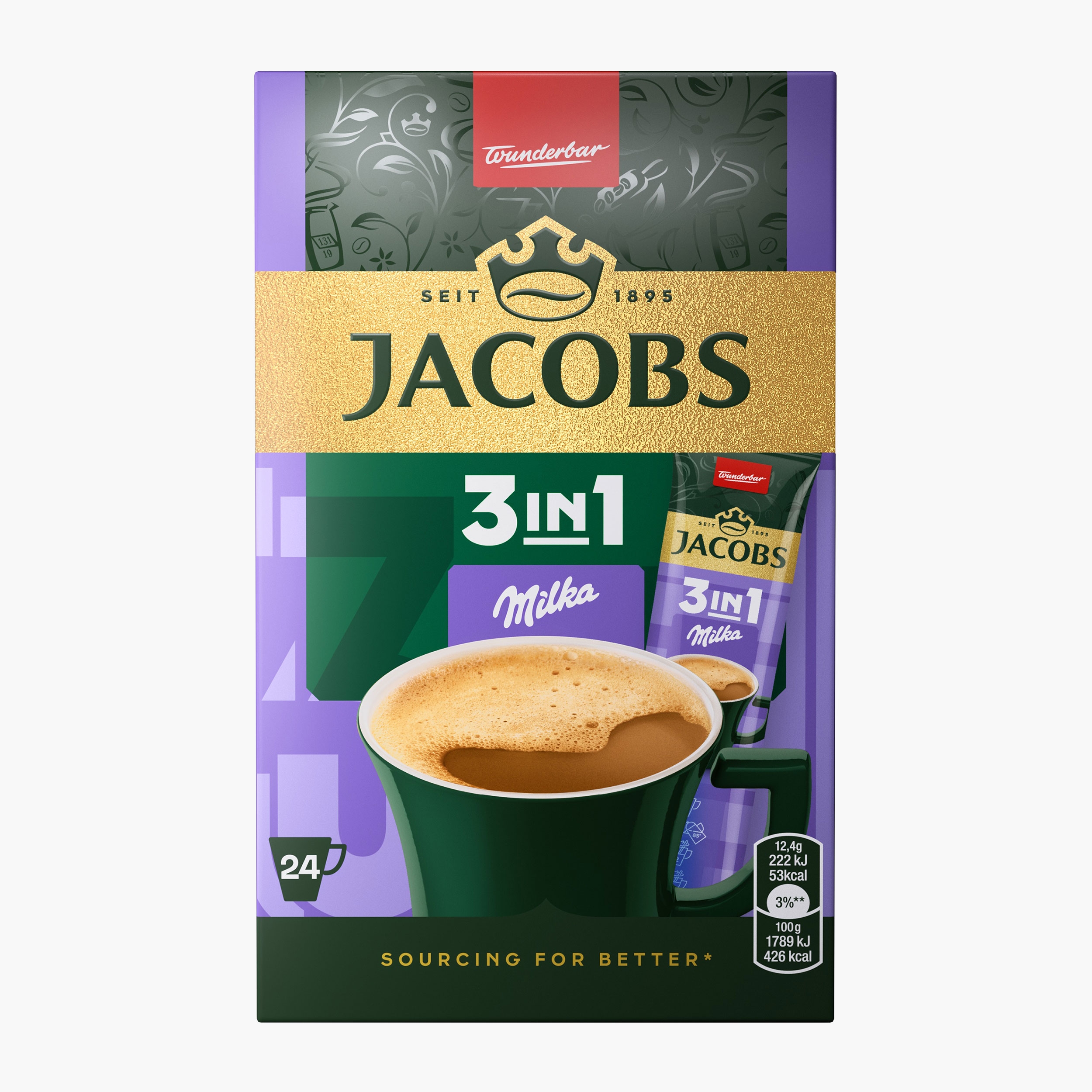 Cinnamon roll 3în1, plicuri 24x11.6g, cafea solubilă - Prospețime