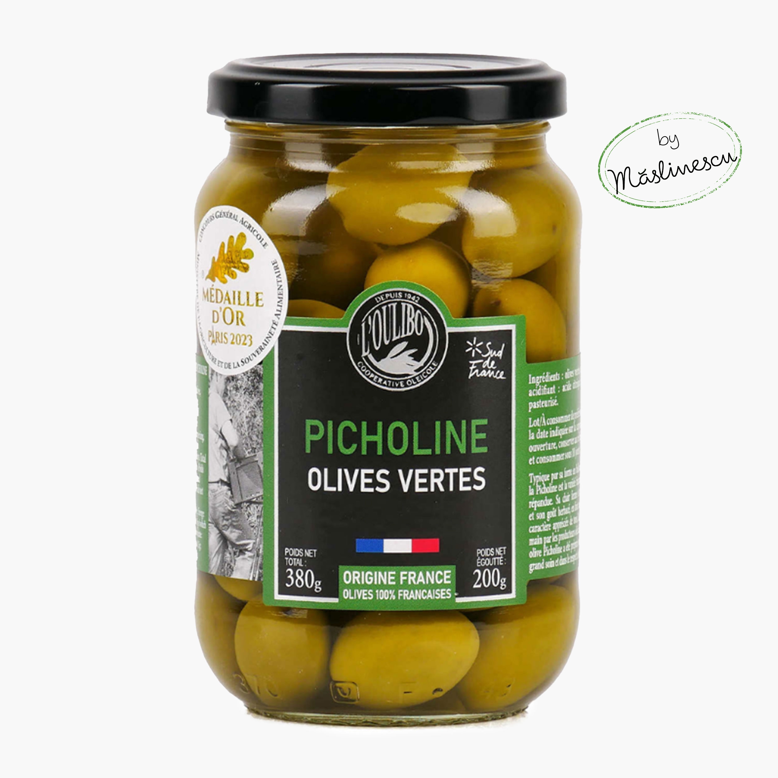 Măsline verzi grill fără sâmburi în saramură 450g - Prospețime și