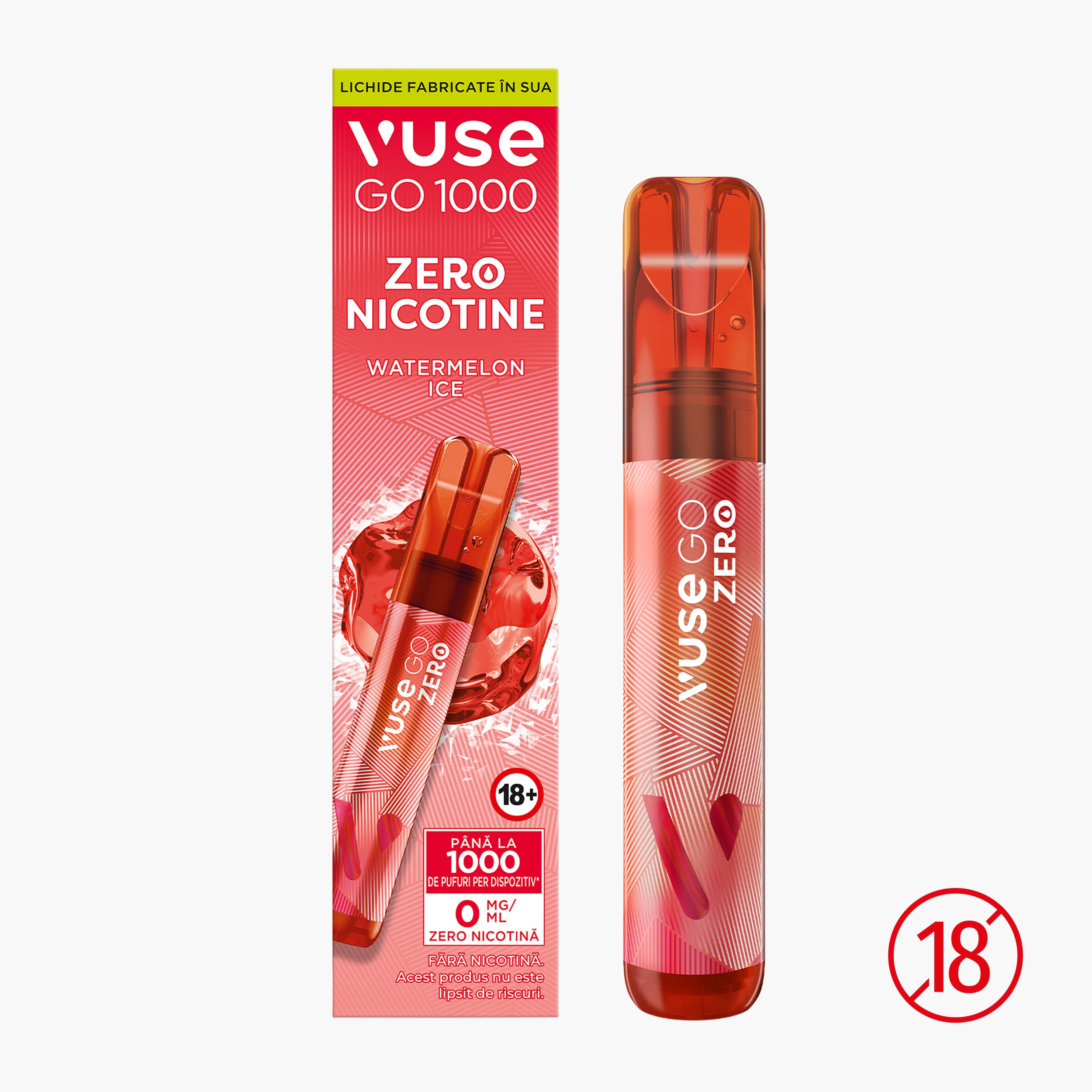 Țigară electronică Watermelon Ice, fără nicotină, 1000 puffs - Prospețime  și varietate