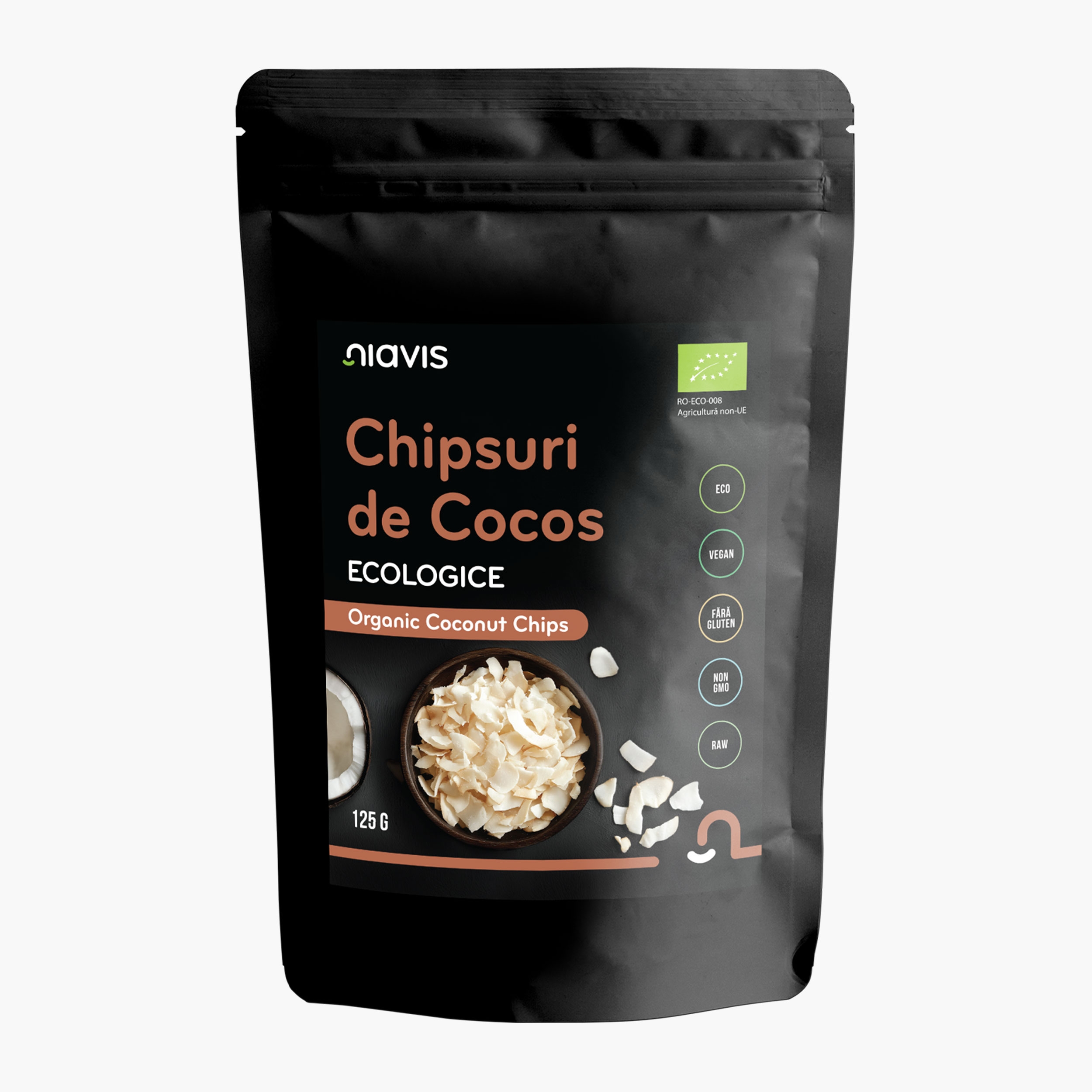 Chipsuri de cocos ecologice 125g - Prospețime și varietate