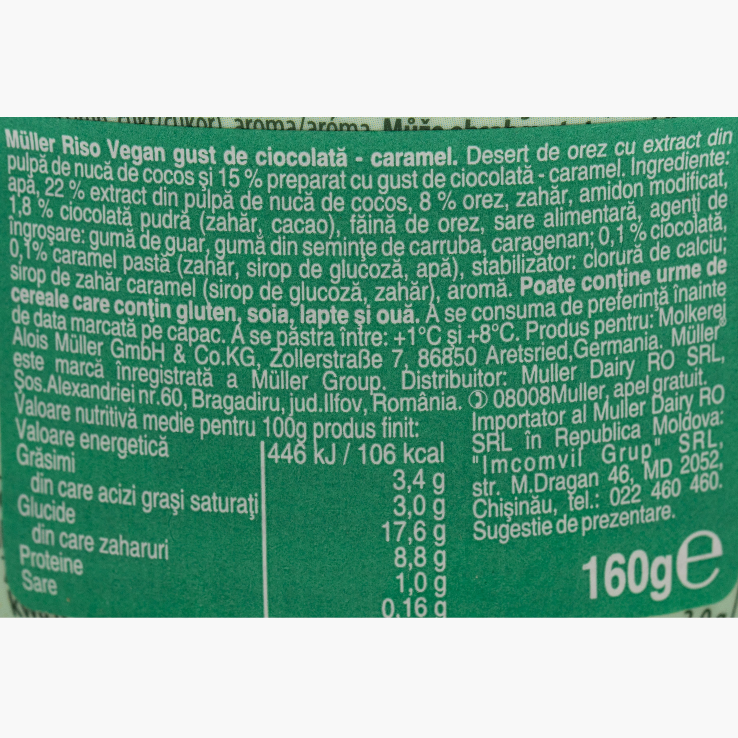 maruページ Desert vegan din orez cu ciocolată și caramel 160g - Prospețime și