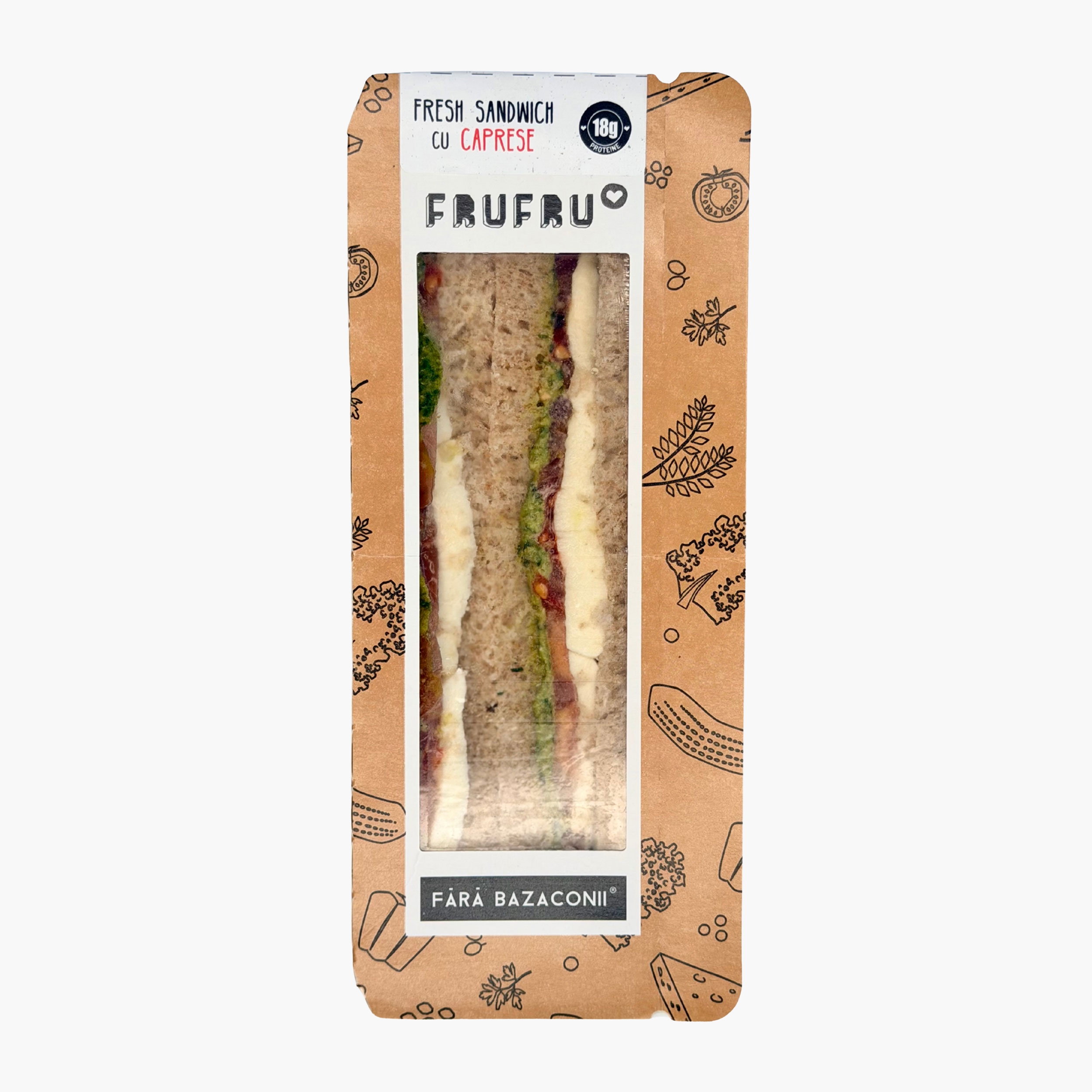 Sandwich triunghi caprese 190g - Prospețime și varietate - Freshful.ro