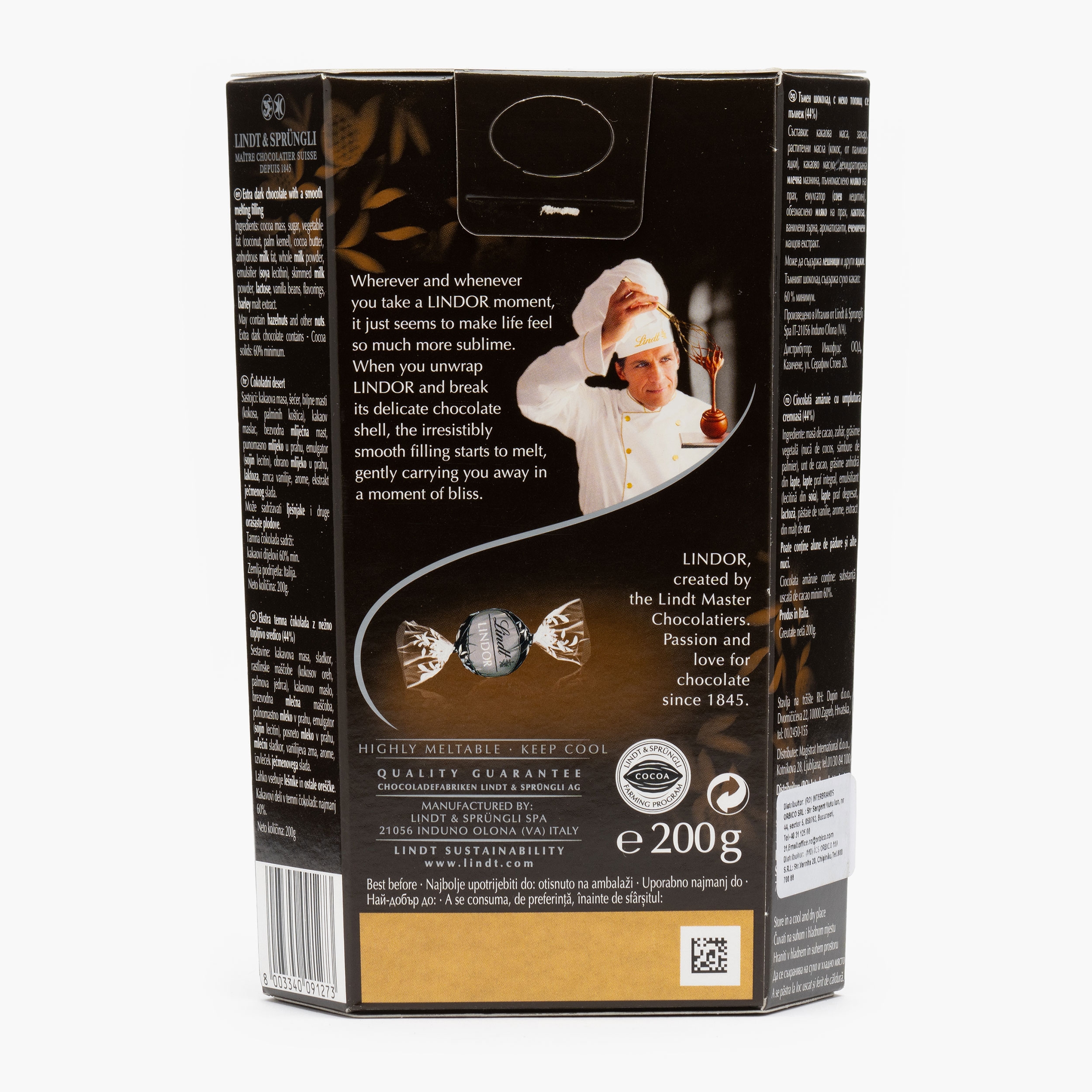 Praline de ciocolată cu 60% cacao, 17 buc, 200g - Prospețime și