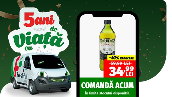 DOAR AZI: Ulei de măsline extravirgin Cotoliva, 1l