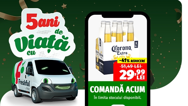 DOAR AZI: Bere blondă pasteurizată Extra Corona, sticlă 6x330ml
