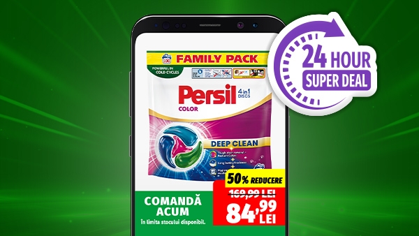 -50% Persil capsule 4în1 Discs Color Deep Clean, 100 spălări | Genius Deals